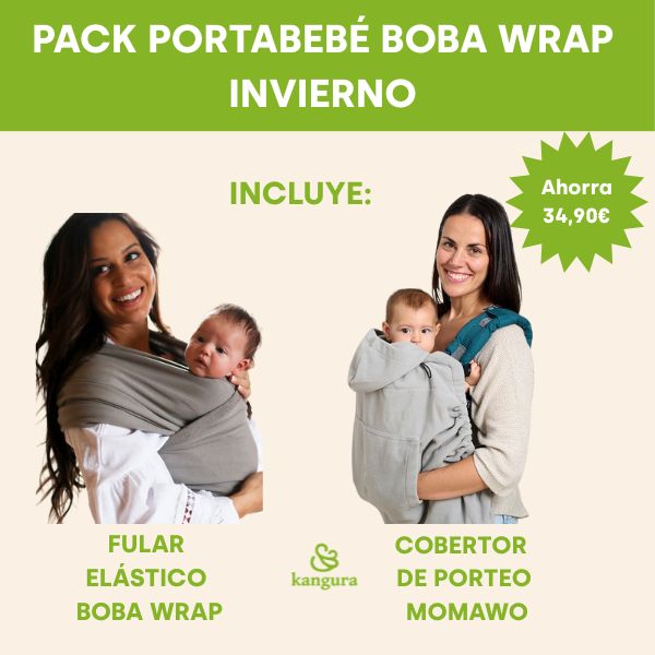 boba.img_alt_prefix Pack Portabebé Boba Wrap Invierno Grey + Grey
