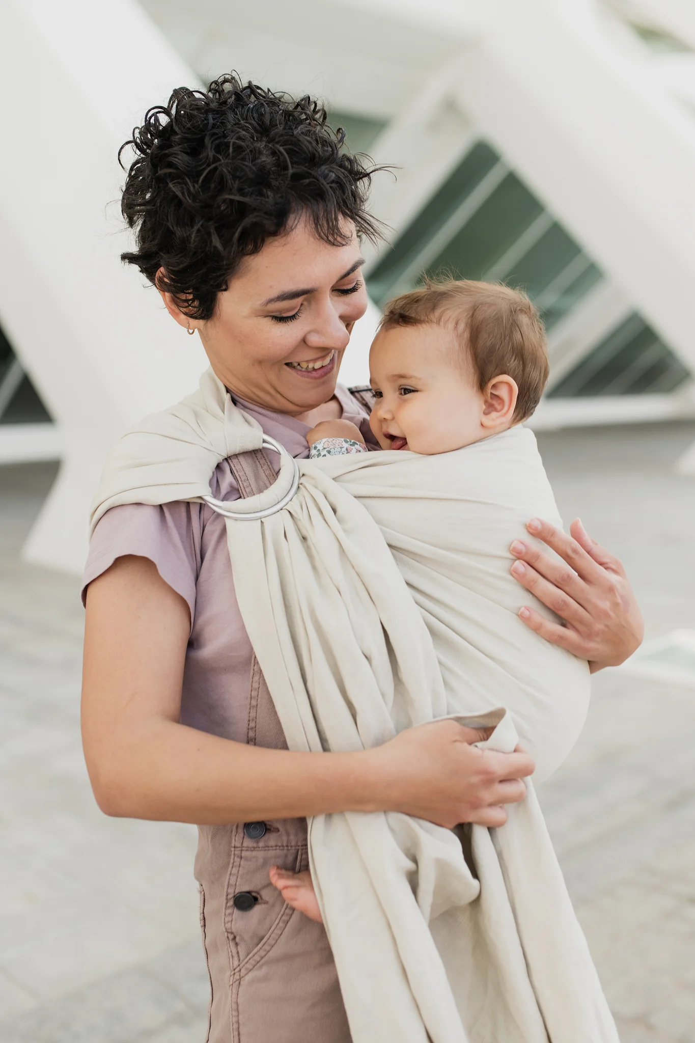 boba.img_alt_prefix Bandolera Portabebé Boba Ring Sling Pampas Beige