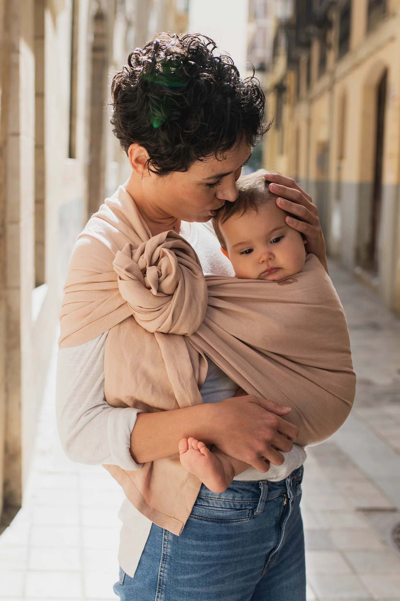 boba.img_alt_prefix Bandolera Portabebé Boba Ring Sling Peony Pink